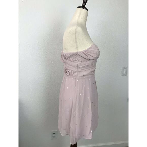 Express Metallic Print Strapless Mini Dress FLAW - Picture 6 of 12